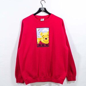 Disney Winnie The Pooh Sweatshirt Honey of A Bear XL VTG 90s Cartoon